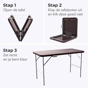 Campingtafel, opvouwbaar, klaptafel,draagvermogen en stabiliteit,120 x 60 x 74 cm;