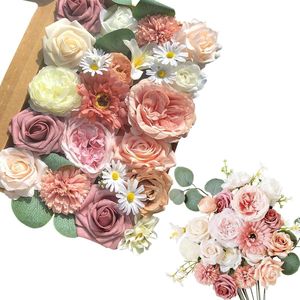 Bloemen Rozen Kunstbloemen Roze Zijden Bloemen Bloemen Kunstmatig Boeket voor Boeket van Rozen Bruiloft Decoratie DIY Kusballen Taartdecoratie Tafeldecoratie Thuis