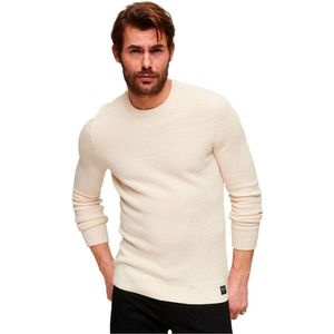 Superdry Textured Ronde Hals Sweater Beige L Man