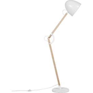 HETTON - Staande lamp - Wit - Marmer