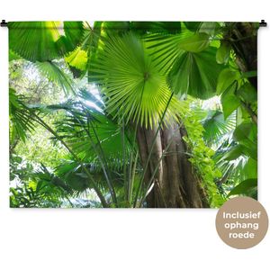 Wandkleed Jungle - Tropisch regenwoud Wandkleed katoen 120x90 cm - Wandtapijt met foto