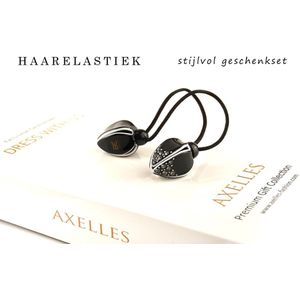 Exclusief Haarelastiek (2-set) in-geschenkdoos, zwart.