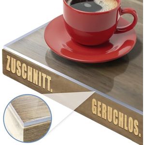 FLOORDIREKT Transparante Tafelfolie Kristal - met Rechte Rand - Tafelkleed op Maat - Maat instelbaar - Beschermfolie Kristalhelder - Tafelbescherming - 100 x 240 cm