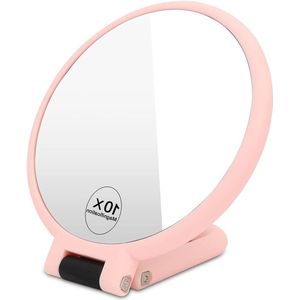 Handspiegel met 10 x vergroting 360 graden draaibaar dubbelzijdig inklapbaar stelspiegel met handvat rond reisspiegel cosmeticaspiegel tafelspiegel