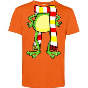 T-shirt Oeteldonk Sjaal Kikker | Carnavalskleding heren dames | Carnaval kostuum | Foute Party | Oranje | maat XXL