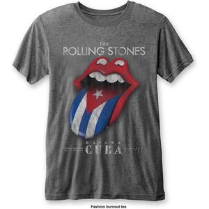 The Rolling Stones - Havana Cuba Heren T-shirt - L - Grijs