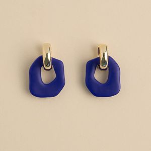 LYHO jewelry | Hoop Earrings | Handmade clay earrings | pendants in color Dark Blue | Gold Hoops | LYHO sieraden | oorringen - Hoepel oorbellen| Handgemaakte oorbellen van klei
