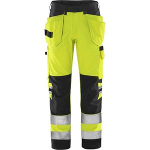 Fristads High vis Green werkbroek klasse 2 2641 GPLU - Hi-Vis geel/zwart