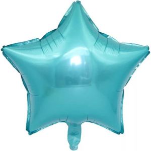 Folieballon ster| Licht blauw | 18 inch | 45 cm | DM-products