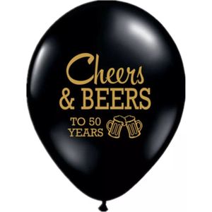 50 jaar ballonnen - Bier ballonnen - 50 jaar - Cheers & Beers - Feestje - Bierfeest - Bierfeestje - Abraham - Sarah - Abraham versiering - 50 jaar verjaardag - 50 jaar - Verjaardag decoratie - Verjaardag feest 50 jaar