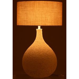 J-Line lamp Emi - glas/steen - wit - large
