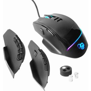 Modulaire USB-gamingmuis met verwisselbare zijpanelen en RGB-verlichting