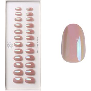 Gelzz Soft Gel Press On Moonlight Rose (19) -Medium Round -Semi transparante kleur -