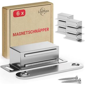 Sterke Magneetsnapper voor Deuren en Meubels - Set van 6 Roestvrij Staal - Deurmagneet met Houdkracht van 6 kg