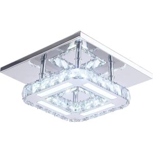 Moderne Kroonluchter - Kristallen plafondverlichting - LED-plafondlamp - Vierkante kristallen lamp - Mini Kroonluchter