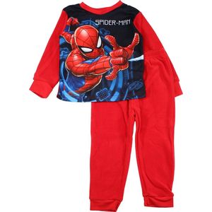 Marvel Spiderman Pyjama - Fleece - Rood - Maat 92