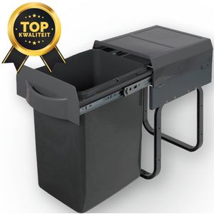 A.T. Shop Prullenbak voor de keuken, 3-in-1 afvalemmer, 24 liter A.T. Shop Prullenbak voor de keuken, 3-in-1 afvalemmer, 24 liter