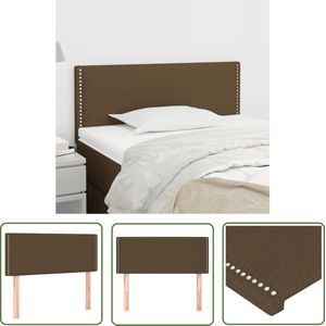 The Living Store Hoofdbord 80x5x78/88 cm stof donkerbruin - Hoofd Bord - Hoofdkussen - Beddecoratie - Slaapcomfort - Klassiek Design