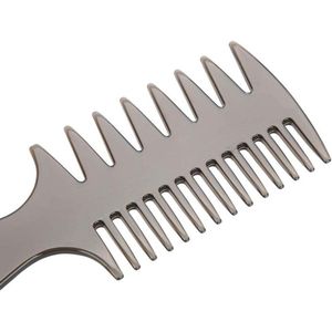 Haarkam voor Heren - Brede Tanden Vork Kam voor Haar Rechttrekken en Curling Olie - Haarstyling Kam (NO.3 kam)
