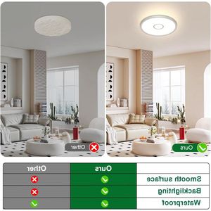 Moderne Ronde LED Plafondlamp IP44 4000 K 24 W 30 cm Badkamer Slaapkamer Keuken Kantoor Woonkamer