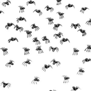 Chaks nep spinnen/spinnetjes 2 cm - zwart - 160x stuks - Horror/griezel thema decoratie beestjes