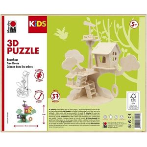 Marabu Kids 3D Puzzel - Houten Boomhuis - 37 Stukjes