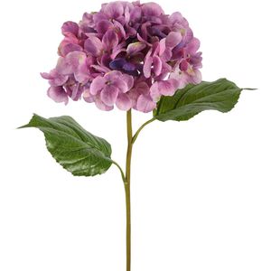 Viv! Home Luxuries Hortensia - zijden bloem - Paars - 56cm