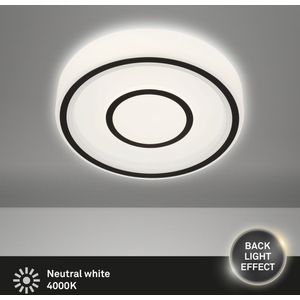 Briloner Leuchten SIRKEL LED plafondlamp 1x LED afstandsbediening 12 W 1200 lm kunststof-metaal zwart