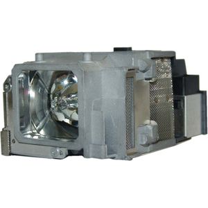 Beamerlamp geschikt voor de EPSON H361A beamer, lamp code LP65 / V13H010L65. Bevat originele P-VIP lamp, prestaties gelijk aan origineel.