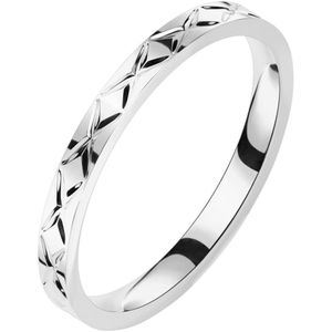 Ringen Dames - Ring Dames - Dames Ring - Zilverkleurig - Zilveren Ring Dames - Ring - Ringen - Sieraden Dames - Met motief - Twine
