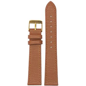 horlogeband-horlogebandje-12mm-echt leer-croco-lizardprint-lichtbruin-zacht-plat-goudkleurige gesp-leer-12 mm