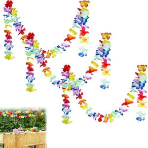 3-delige bloemenkettingen Strandfeestdecoratie Kleurrijke feestbloemenketting Kerstbloemenketting Hulabloemenkettingen Hawaiiaanse bloemenslinger Feestartikelen Strand en themaverjaardag