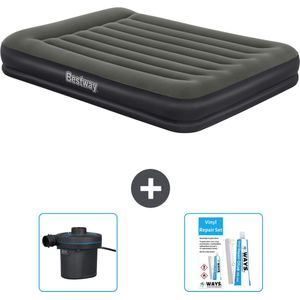 Bestway luchtbed - 2-Persoons - 152 x 203 x 36 cm - Groen - Inclusief Pomp en Reparatieset
