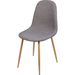 Urban Living set van 4 eetkamerstoelen Oslo 45x54x87 cm grijs donkergrijs