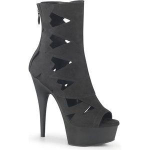 Pleaser - DELIGHT-1014 Plateau Laarzen - US 9 - 39 Shoes - Zwart