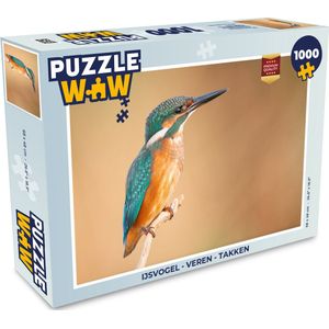 Puzzel IJsvogel - Veren - Takken - Legpuzzel - Puzzel 1000 stukjes volwassenen