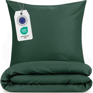 Blumtal Evolon® Dekbedovertrek met Kussensloop - Anti-Allergisch - Tegen huisstofmijt - 250 x 200 cm - 2 Kussenslopen 50 x 80 cm - Donkergroen