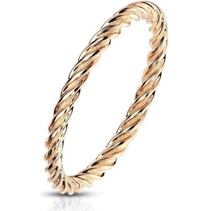 Ring Dames - Ringen Dames - Ringen Vrouwen - Rosé Goudkleurig - Gouden Kleur - Ring - Smal en Modieus - Herit