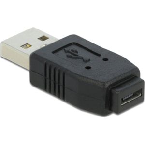 Delock - USB A - Micro USB A/B Verloopstekker - Zwart