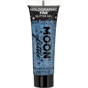 Moon Creations - Moon Glitter - Holographic Fine Glitter Gel Glitter Make-up - Blauw