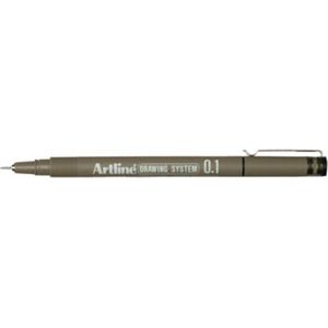 ARTLINE Drawing System Fineliner - 1 stuk - 0.1mm Lijndikte - Zwart