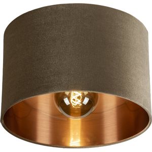 Lumidora Plafondlamp 30917 - Plafonniere - CHARLOTTE - E27 - Zwart - Roodkoper - Taupe - Metaal - ⌀ 40 cm