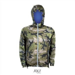 SOL'S Unisex Lined Windbreaker Skate Jacket L947 - Camo/Royal Blue 241 - XL