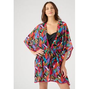 Damart - Kaftan in voile - Vrouwen - Zwart - Taille Unique