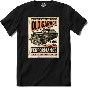 Built For Speed | Auto - Cars - Retro - T-Shirt - Unisex - Zwart - Maat 3XL