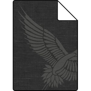 Proefstaal Origin Wallcoverings behang kraanvogels donkergrijs - 26,5 x 21 cm - 347760-S