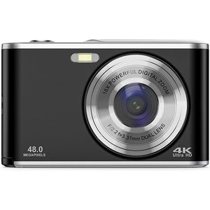 Somstyle Digitale Camera 4K Full HD - Vlog Camera - Compact Fotocamera - Fototoestel - Zwart