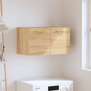 The Living Store Wandkast Sonoma Eiken - Zwevende Opbergkast - 60 x 36.5 x 35 cm - Duurzaam Materiaal