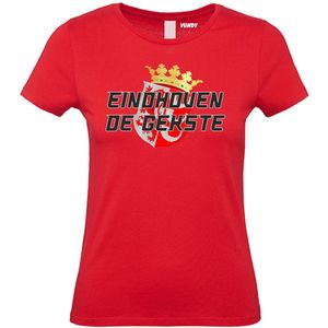 Dames t-shirt Eindhoven de Gekste | Eindhoven | Shirt Kampioen | Geen officieel PSV Artikel | Rood Dames | maat M