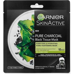 Garnier SkinActive Masker Pure Charcoal Black Tissue Gezichtsmasker